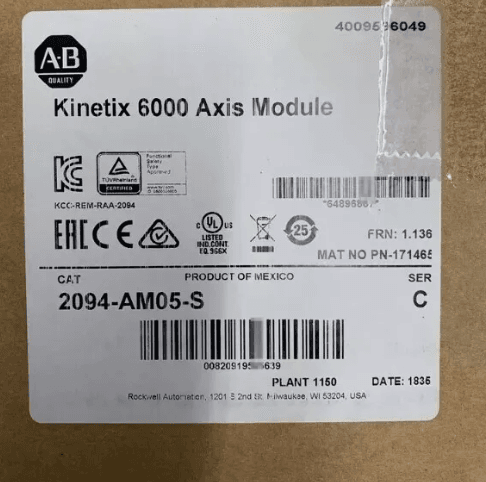 New AB 2094-AM05-S Allen-Bradley SER C Kinetix 6000 Axis Module 2094 AM05 S