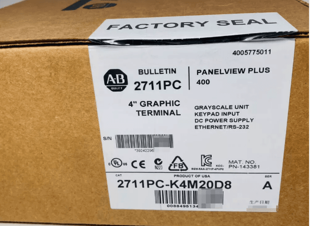 BRAND New 2711PC-K4M20D8 AB PanelView Plus 400 Grayscale 4" Graphic Terminal