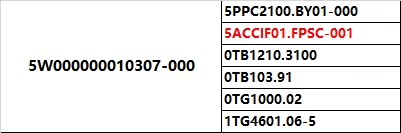 B&R 5W000000010307-000