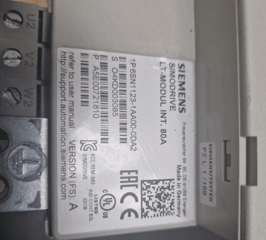 NEW SIEMENS SIMODRIVE 611 POWER MODULE 1 AXIS 80 A 6SN1123-1AA00-0DA2