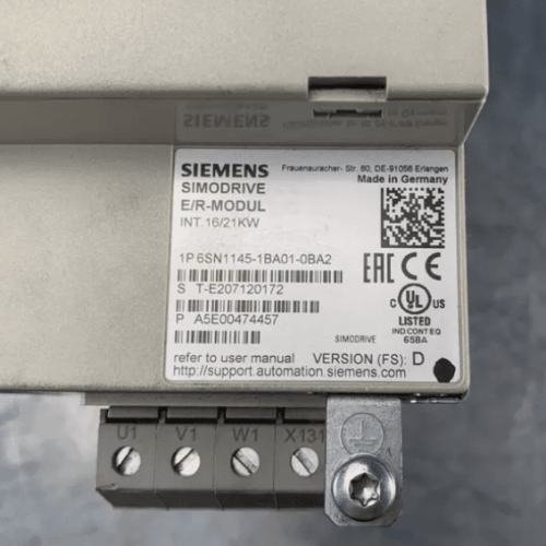 NEW SIEMENS SIMODRIVE INFEED/REGEN. 16/21 KW 6SN1145-1BA01-0BA2