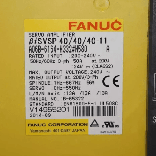 A06B-6164-H332#H580 New IN STOCK Fanuc Servo Driver ship by UPS