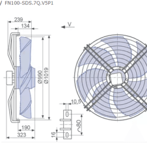 ZIEHL-ABEGG FN100-SDS.7Q.V5P1 Axial Fan