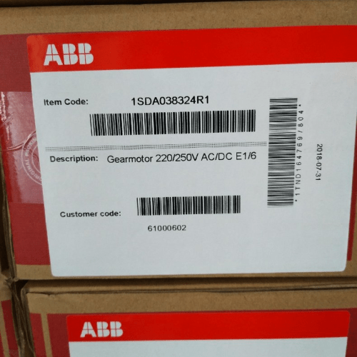 ABB Gearmotor 220-250V AC-DC E1-6