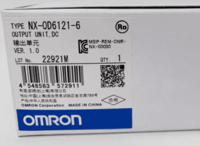 Omron NX-OD6121-6 a total of 6 with a flashing green light when powered on and others not
