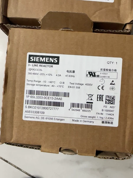 New packaging for Siemens reactor 6SL3203-0CE13-2AA0
