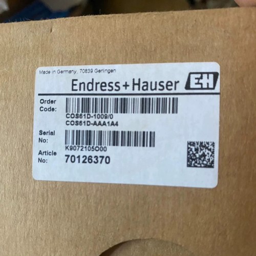 New COS61D-AAA1A4 German E+H Endershause Dissolved Oxygen Transfer System