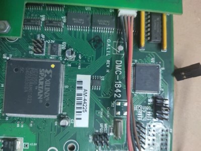 Galil motion controller board DMC-1842 with fly wires on the upper board interface