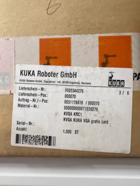 KUKA Robot Control Board Model 71-039-276 KVGA Full