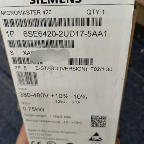 Siemens inverter brand new unopened 6SE6420-2UD17-5AA1