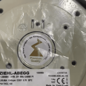 ZIEHL-ABEGG RH40M-4DK.4C.1R Cooling Fan 230/400V Centrifugal Fan