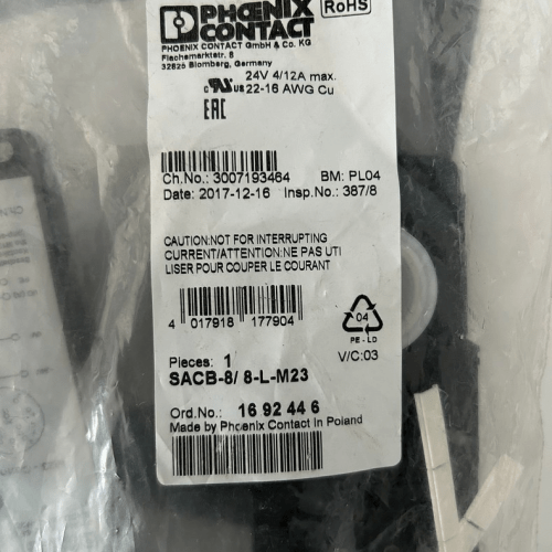 phoenix contact/Fenix SACB-8-16-L-M23