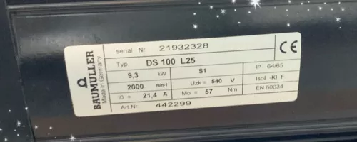 1PCS NEW BAUMULLER Servo Motor DS 100 L25 DS100L25