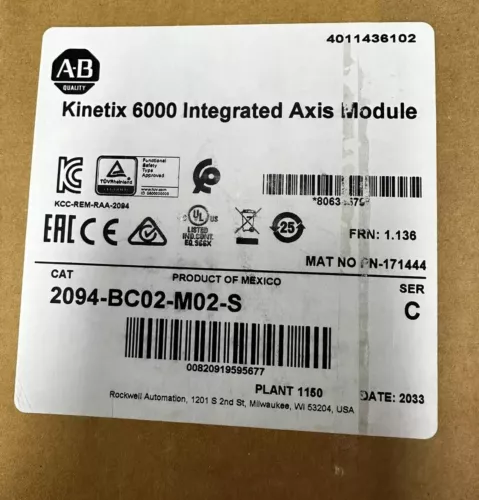 New Factory Sealed AB 2094-BC02-M02-S Kinetix 6000 Integrated Axis Module