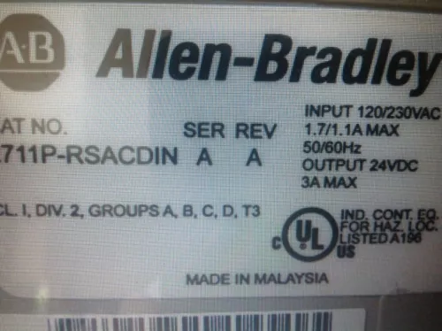 Brand New 2711P-RSACDIN Allen-Bradley 2711PRSACDIN AC Power Supply