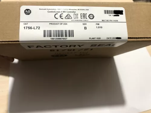 1756-L72 Series /B Processor USB EtherNet 4Mb New Sealed ControlLogix Controller
