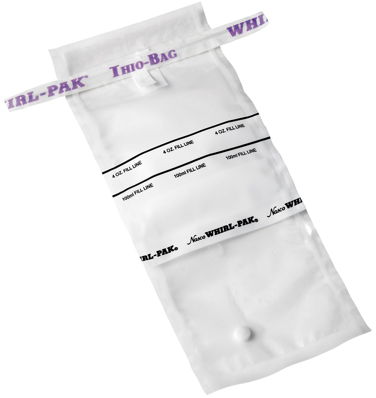 Bag, Sterile, Whirl-Pak with Dechlorinating Agent, 100 mL, 100/pk