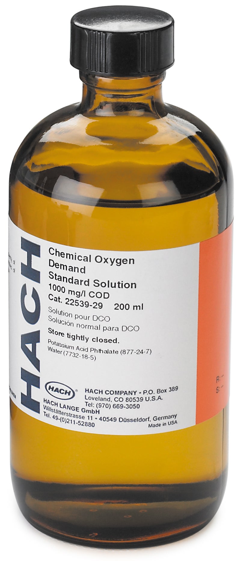 COD Standard Solution, 1000 mg/L as COD, 200 mL