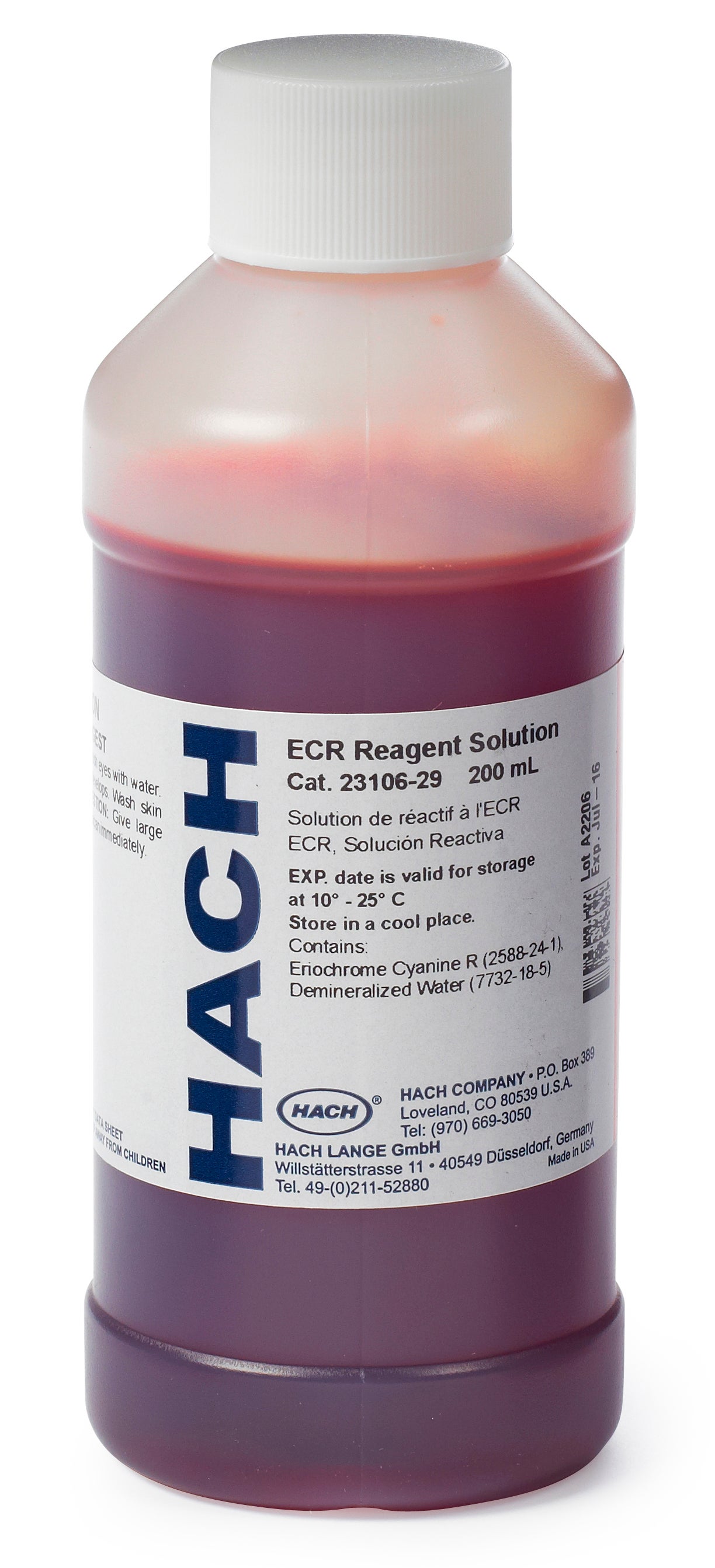 ECR Reagent Solution for Aluminum in Brine, 200 mL