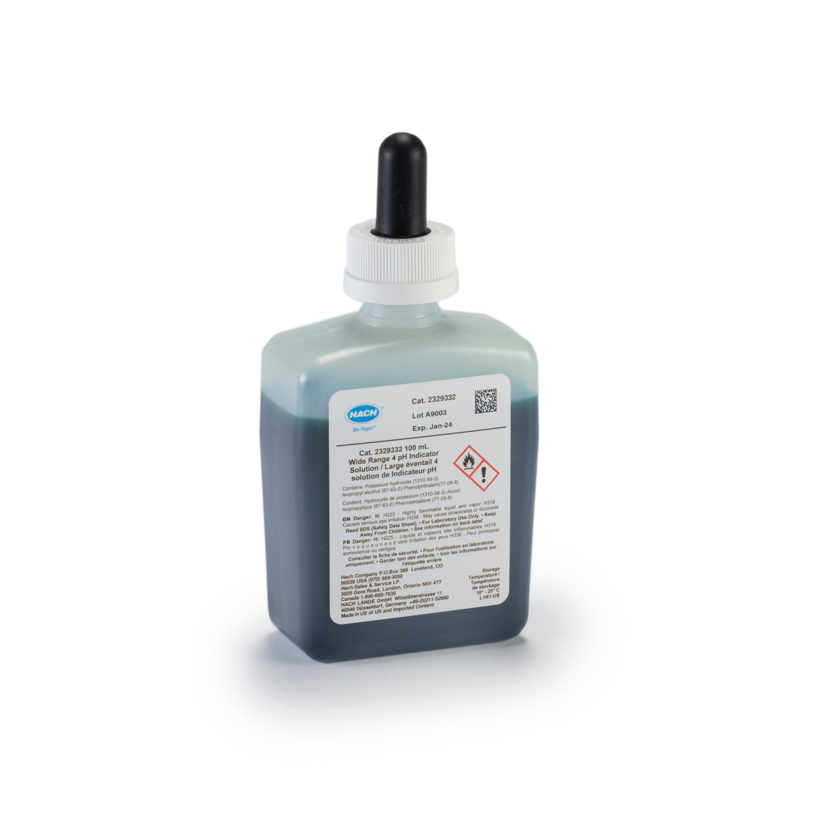 Wide Range pH Indicator Solution, 100 mL MDB
