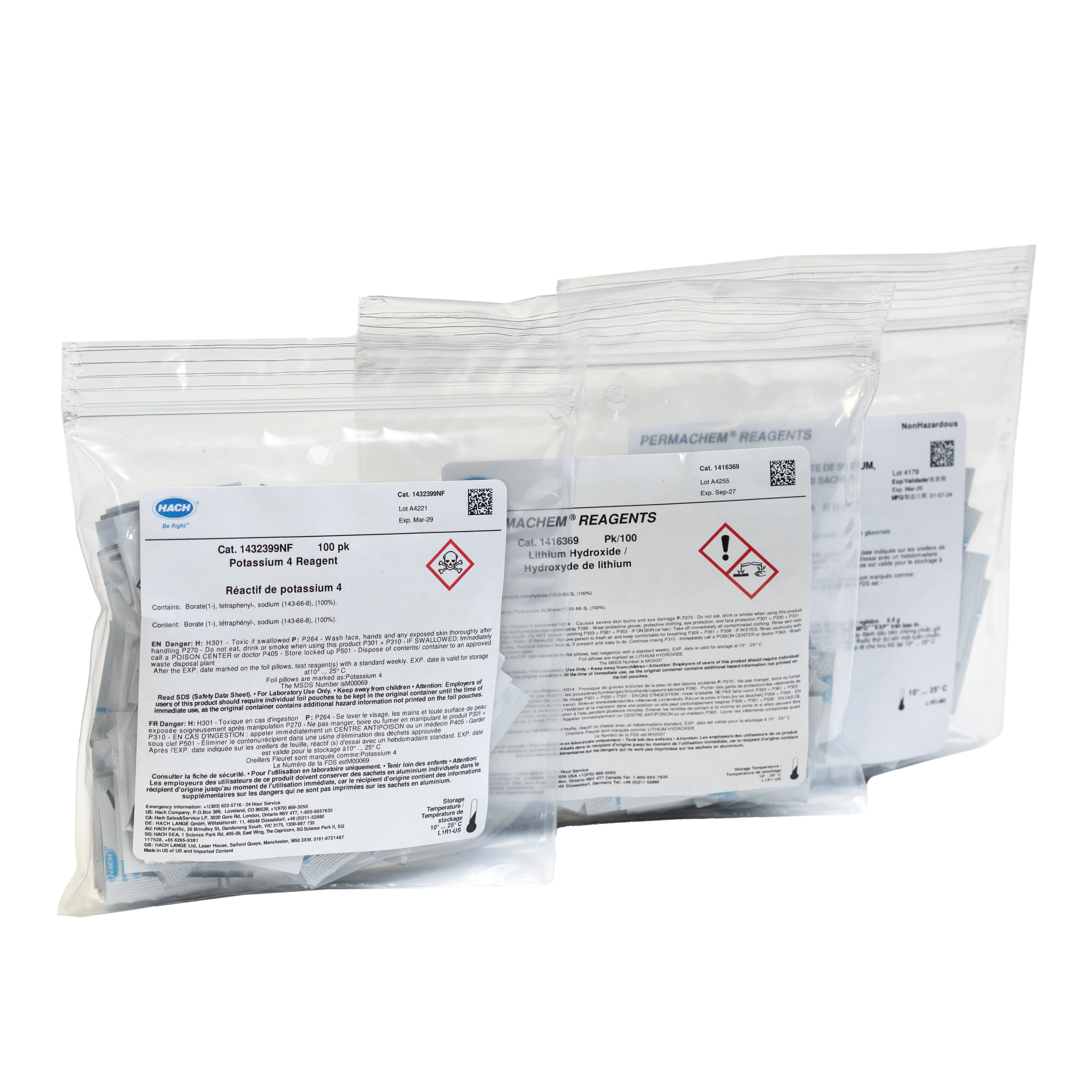 Potassium Reagent Set, Formaldehyde free, 0.1-7.0 mg/L K, 100 Tests