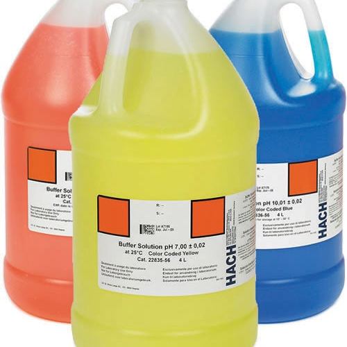 Buffer Solution Kit, Color-coded, pH 4.01, pH 7.00 and pH 10.01, 4L