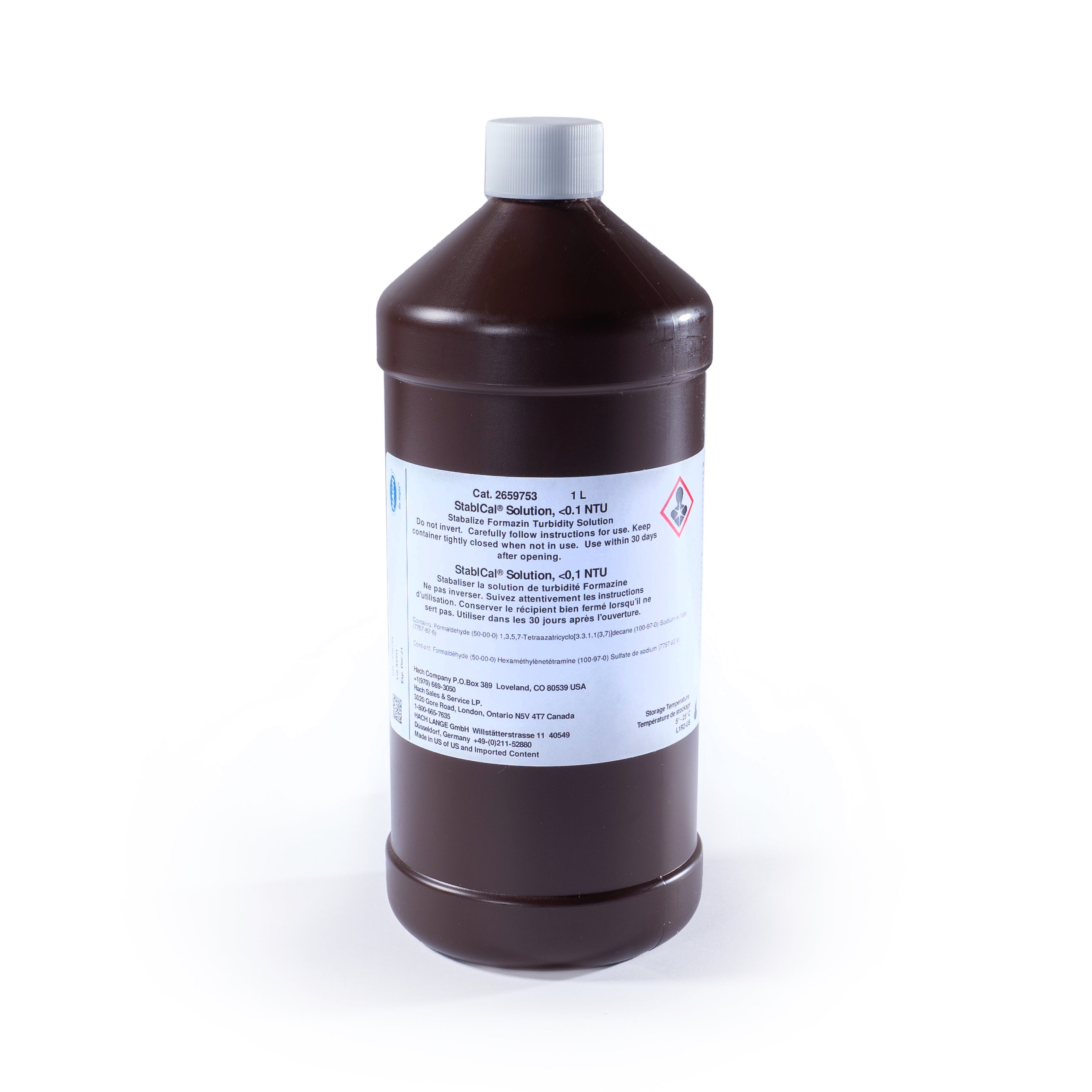 Stablcal® Stabilized Formazin Turbidity Standard, 800 NTU, 1000 mL