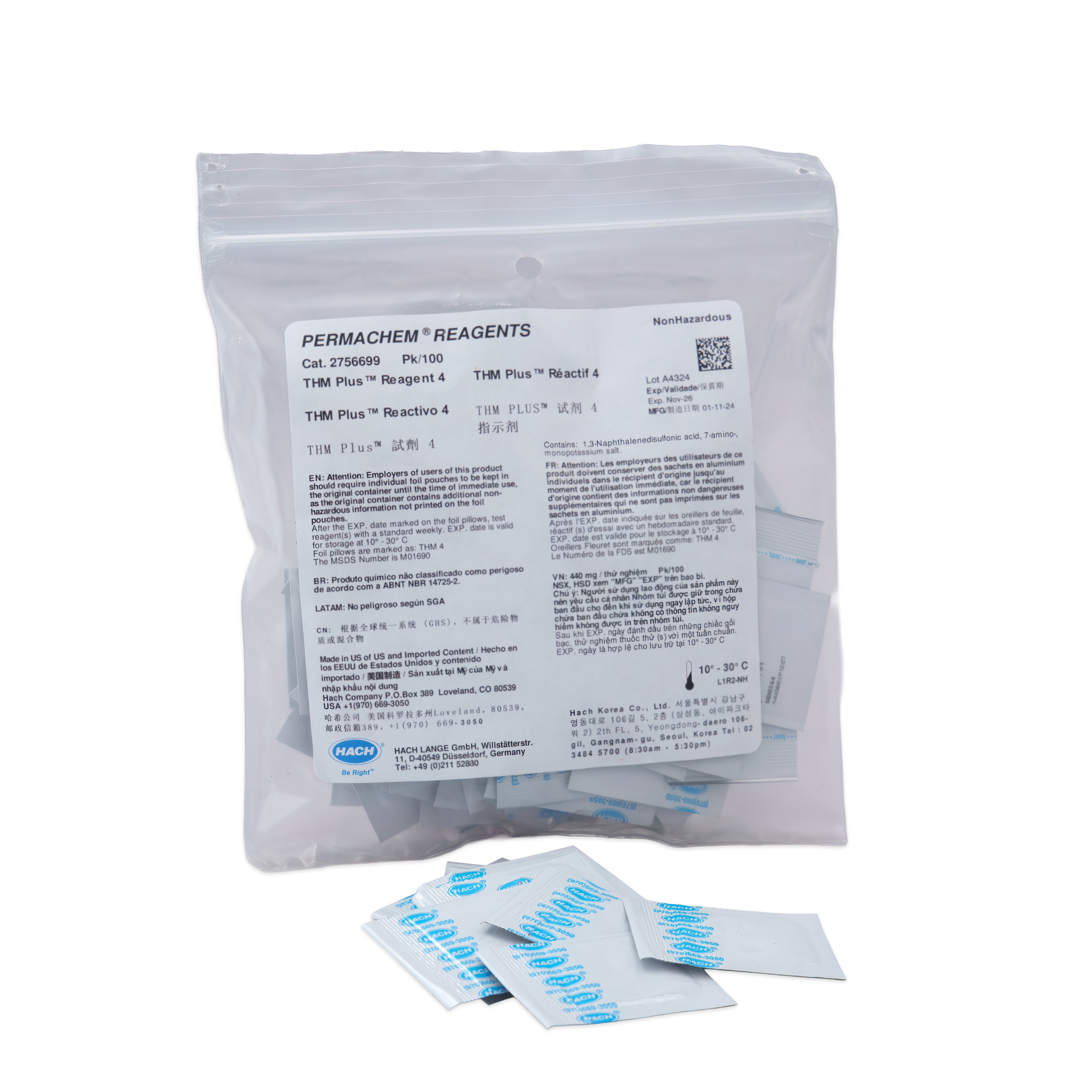 THM reagent 4 powder pillows, pk/100