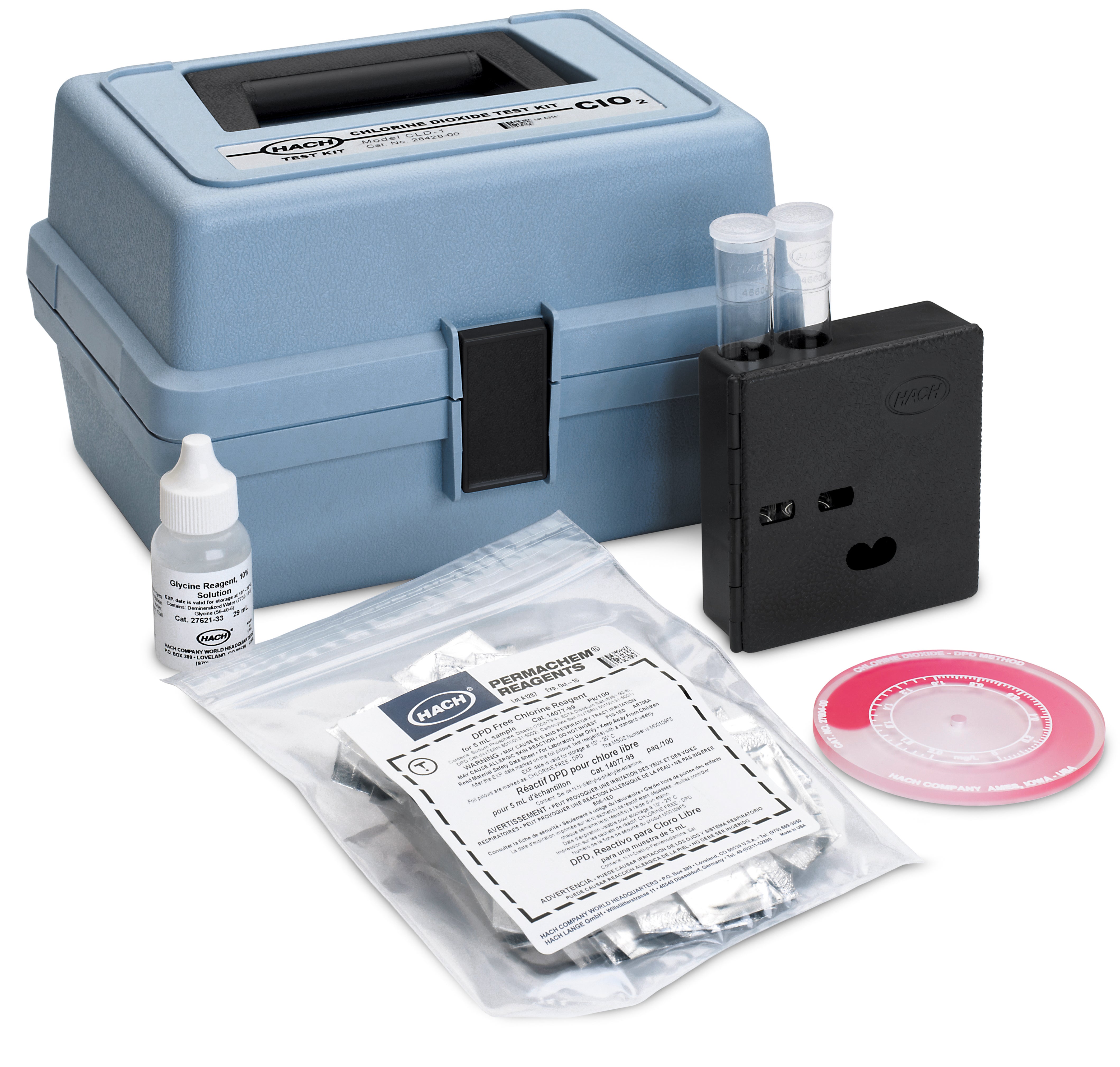 Chlorine Dioxide Color Disc Test Kit, Model CLD-2