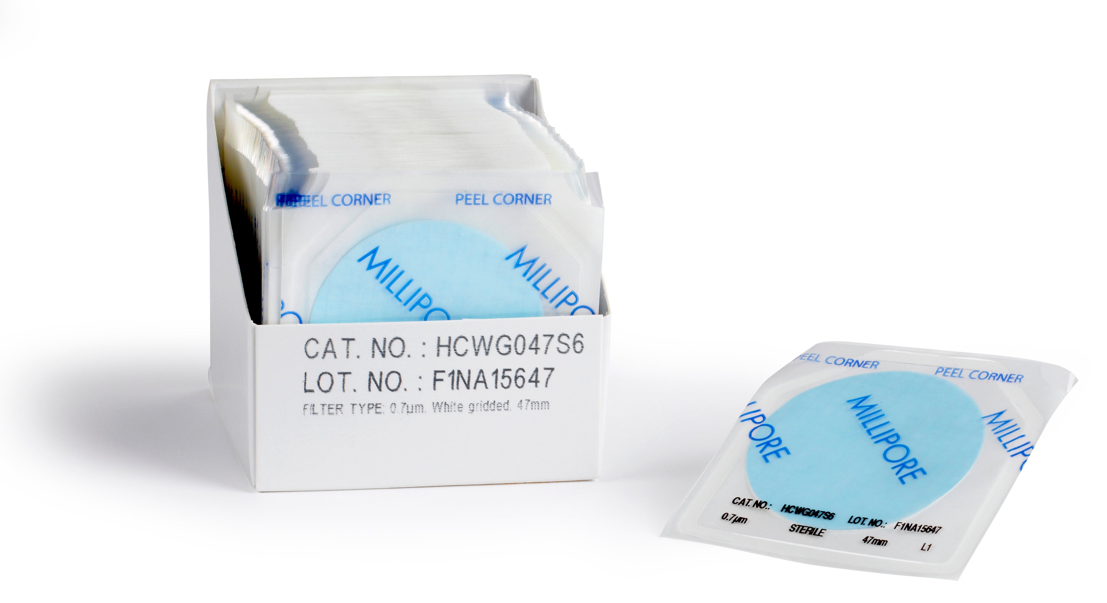 Millipore S-Pak Type HC Membrane Filters, 47 mm, 0.7 um pore size, 150/pk