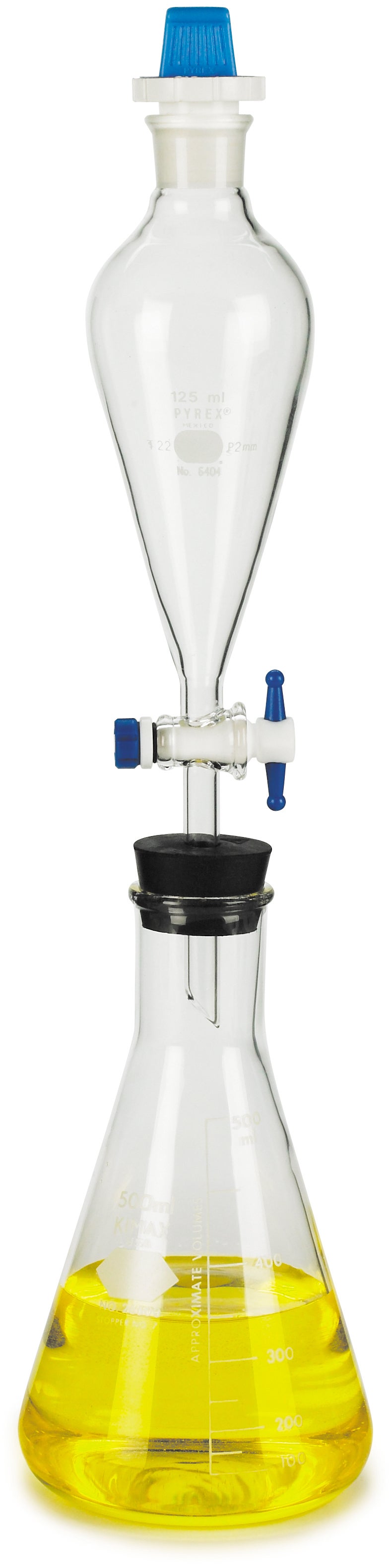 Funnel, separatory, glass, 500 mL