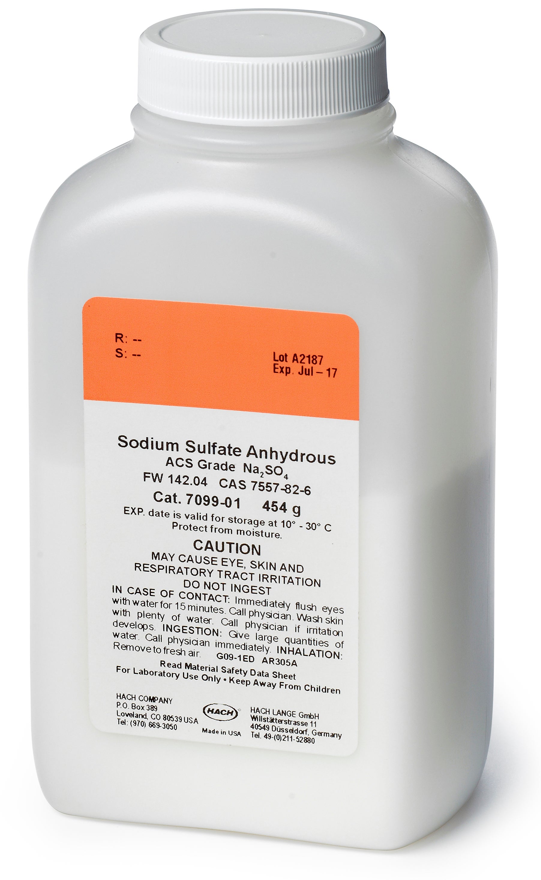 Sodium Sulfate, Anhydrous, 454 g
