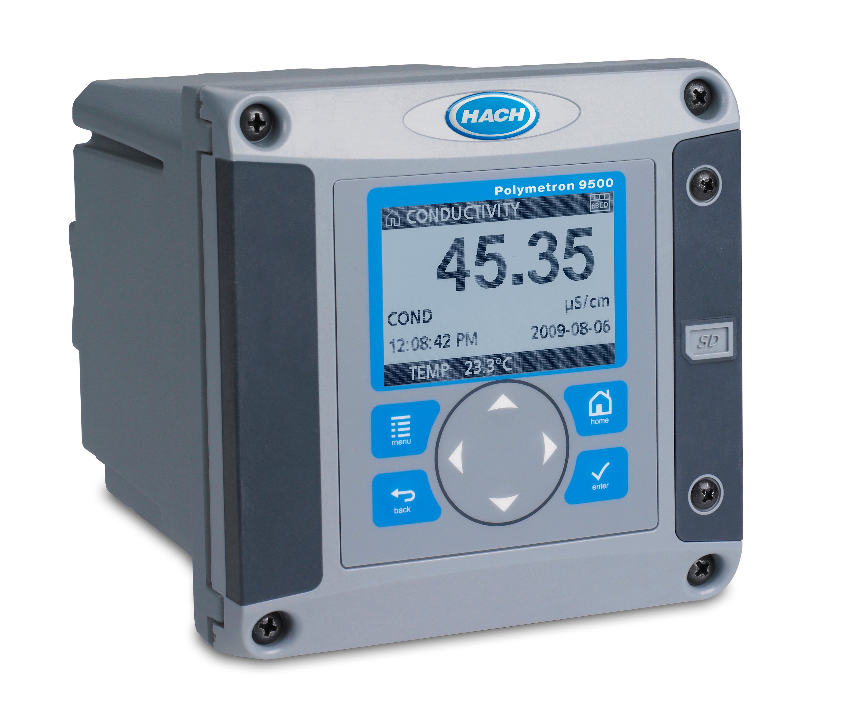 Polymetron 9500 Controller, 100 - 240 VAC, one conductivity input, Modbus 232/485, two 4 - 20 mA outputs