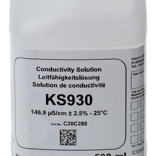 Conductivity Standard Solution, 146.9 µS/cm, KCl, 500 mL