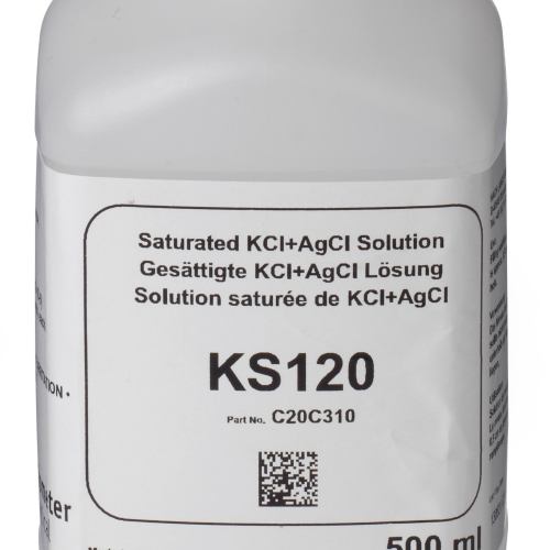 KS120 KCl Solution Sat., Saturated with AgCl, 500 mL (Radiometer Analytical)