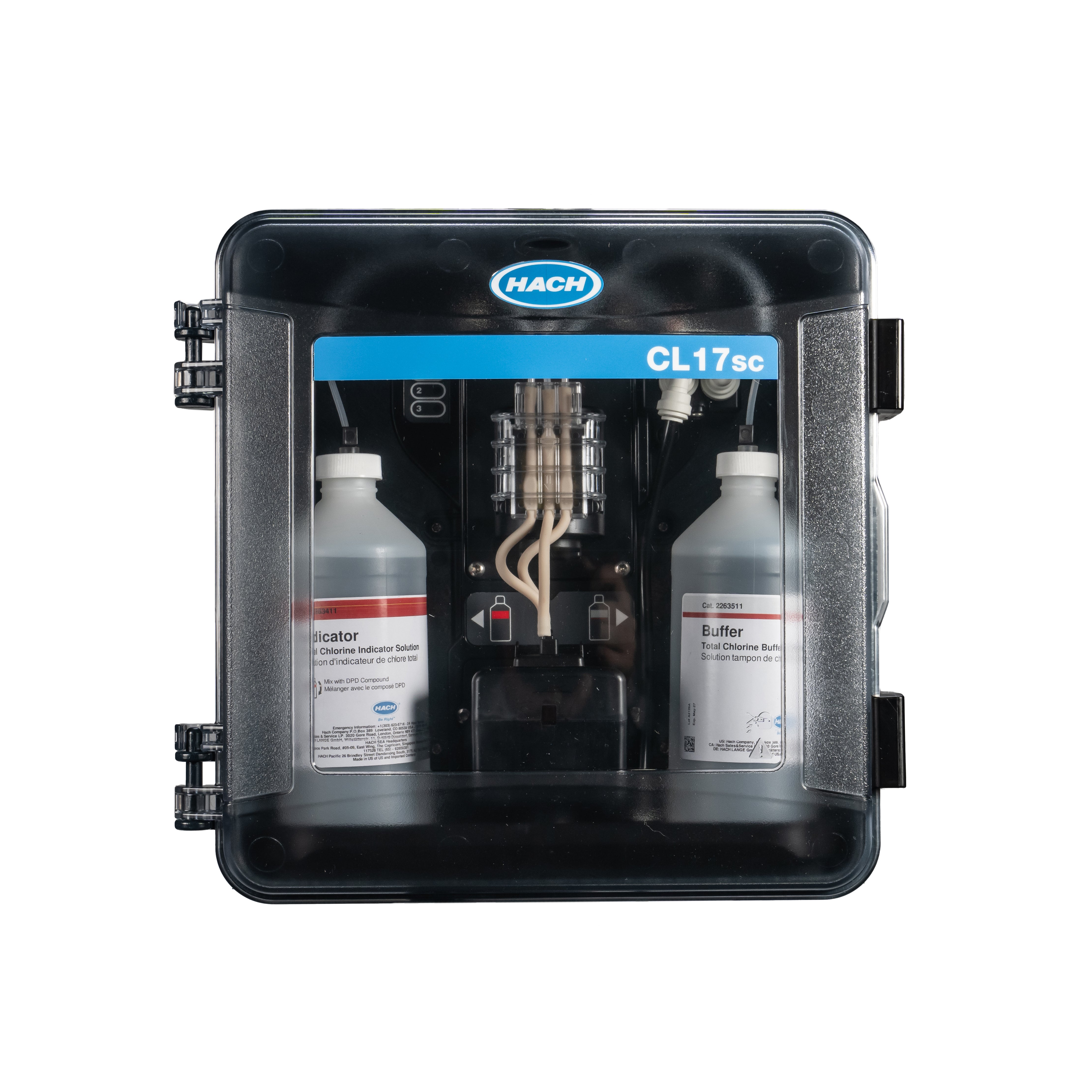 CL17sc Colorimetric Chlorine Analyzer with Standpipe Installation Kit and Reagents for Free Chlorine