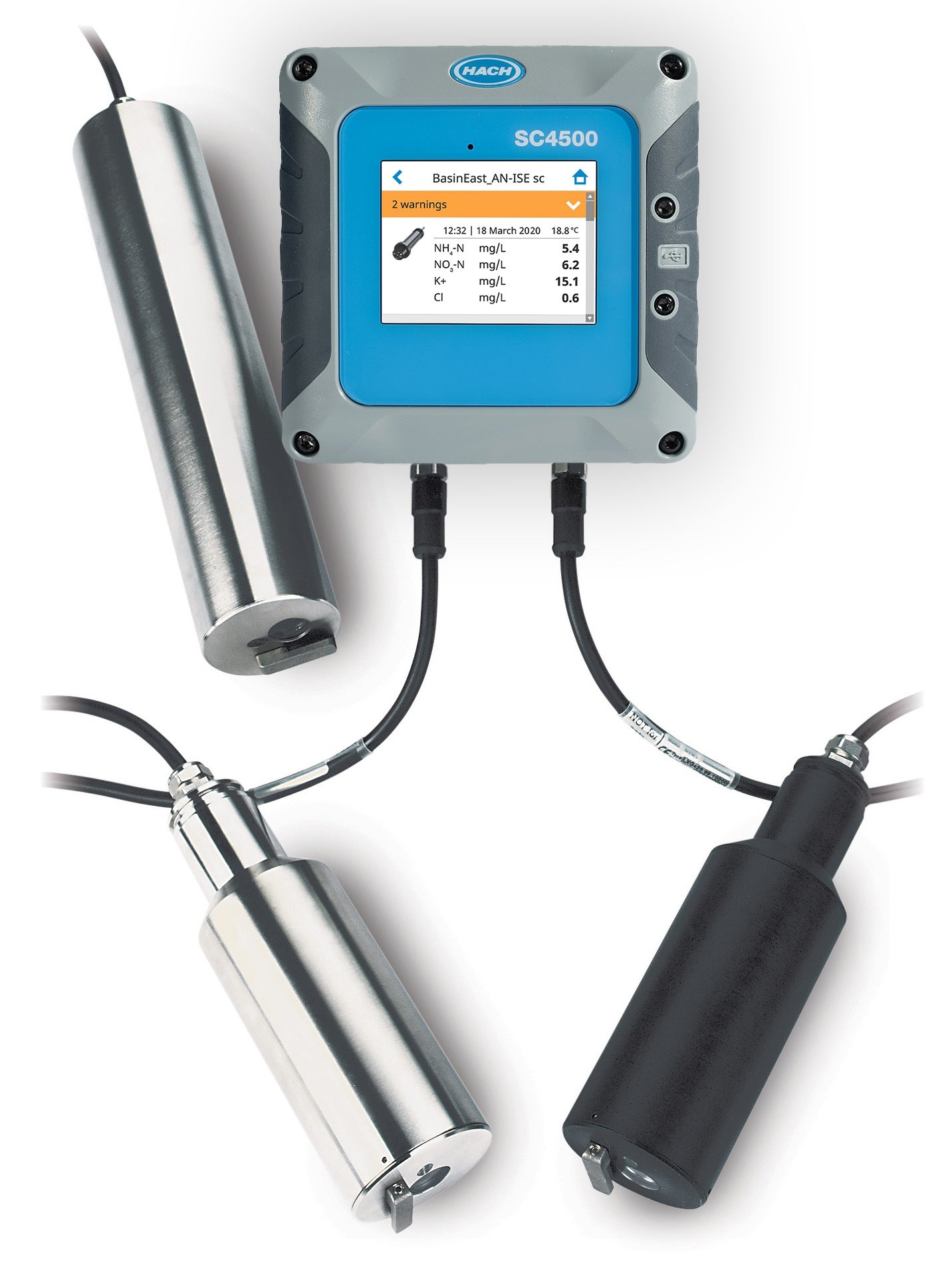 Solitax ts-line sc Turbidity and Suspended Solids Immersion Probe, SS, with Wiper, SC4500 Controller, 2 Channels