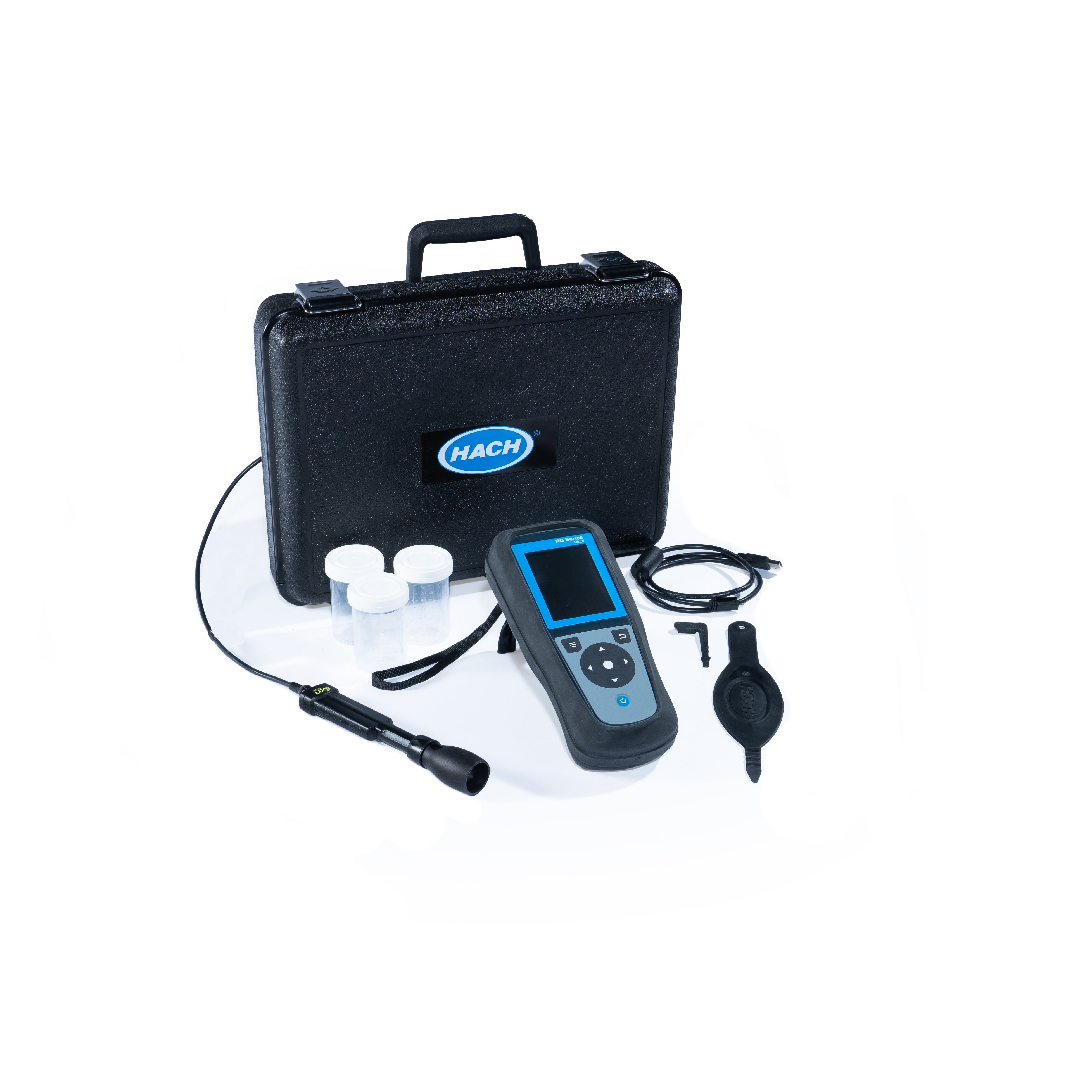 HQ1130 Portable Dissolved Oxygen Meter with Dissolved Oxygen Electrode, 1 m Cable.