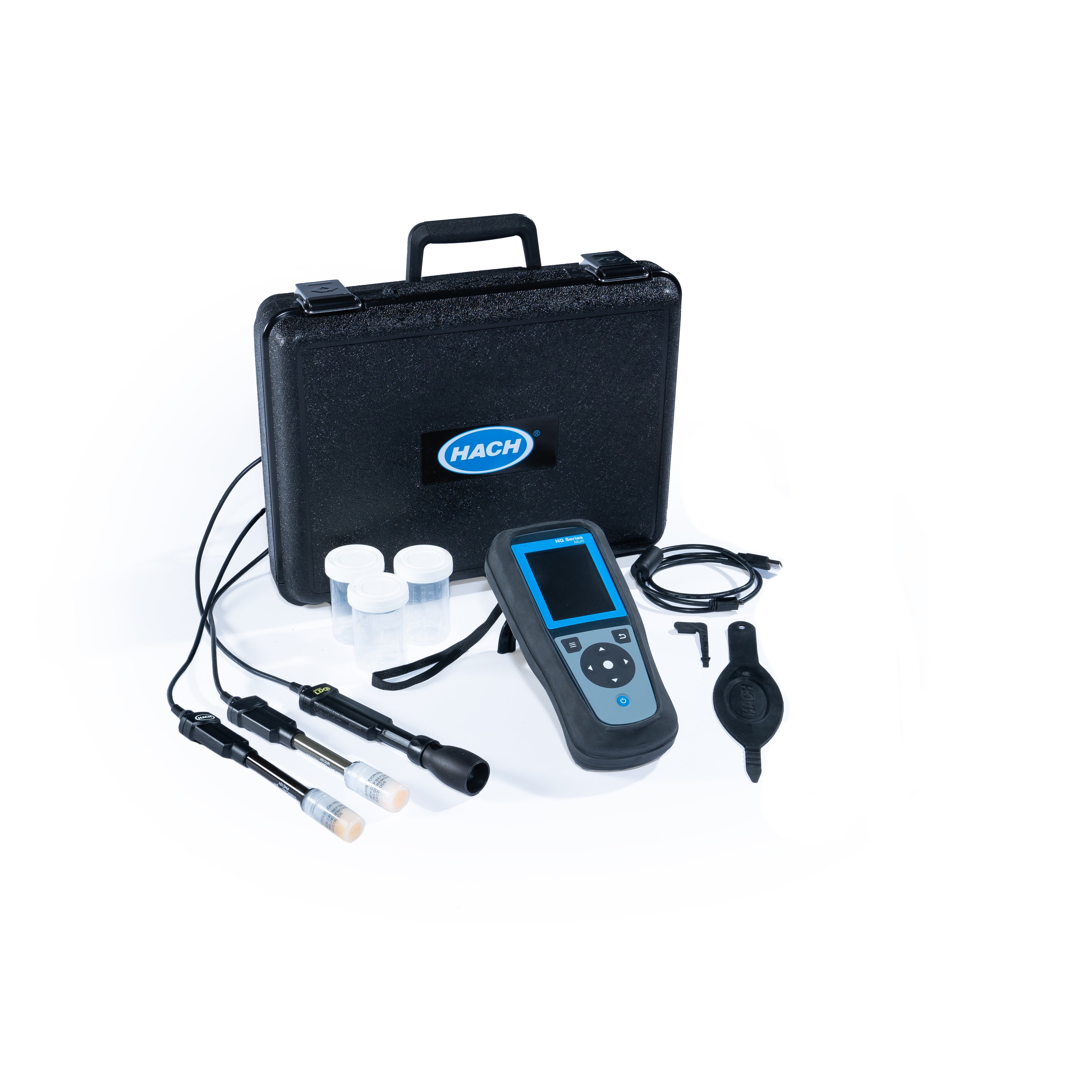 HQ4300 Portable Multi-Meter with Gel pH, Conductivity, and Dissolved Oxygen Electrode, 1 m Cables