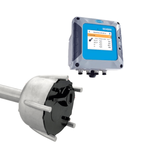 Sonatax sc Sludge Level and Sludge Height Probe with Wiper, Stainless Steel, SC4500 Controller, 2 Channels, with pivot mount