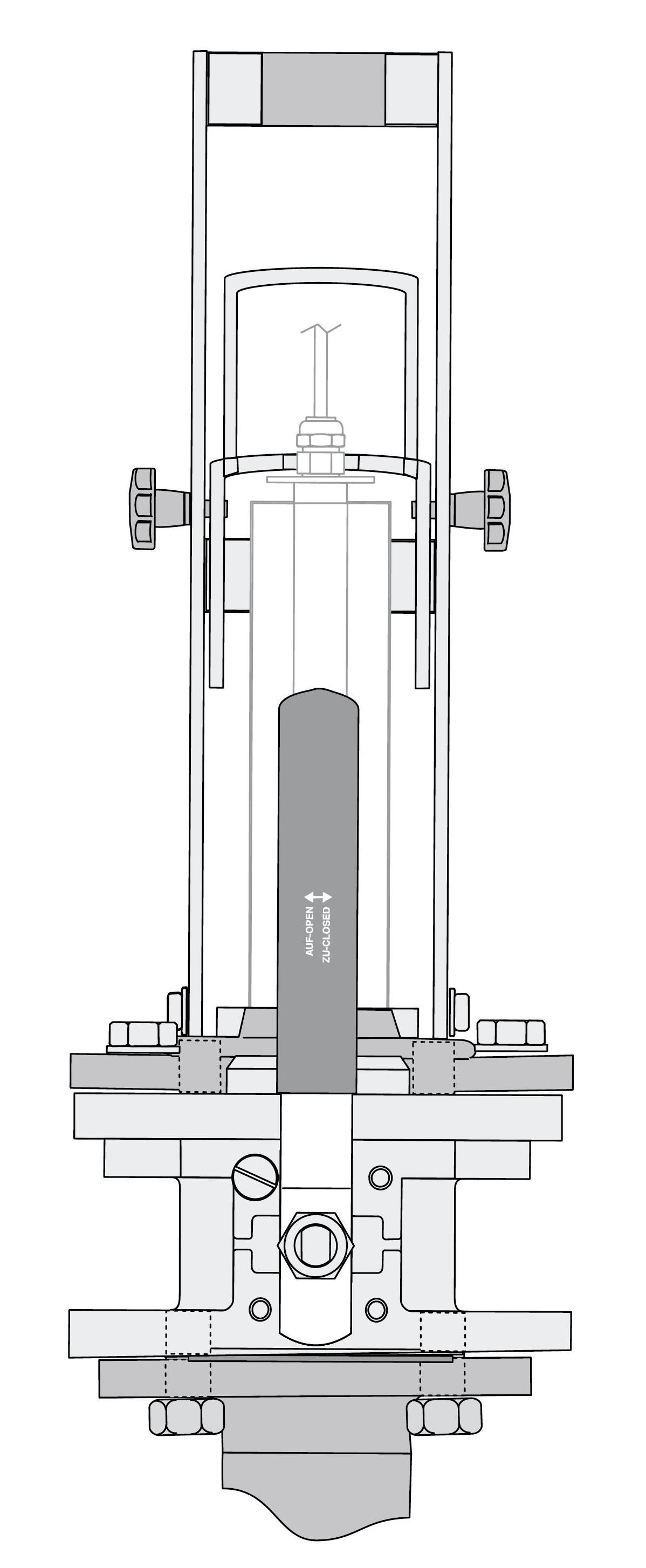 Ball valve armature for Solitax inline sc and Solitax highline sc, stainless steel