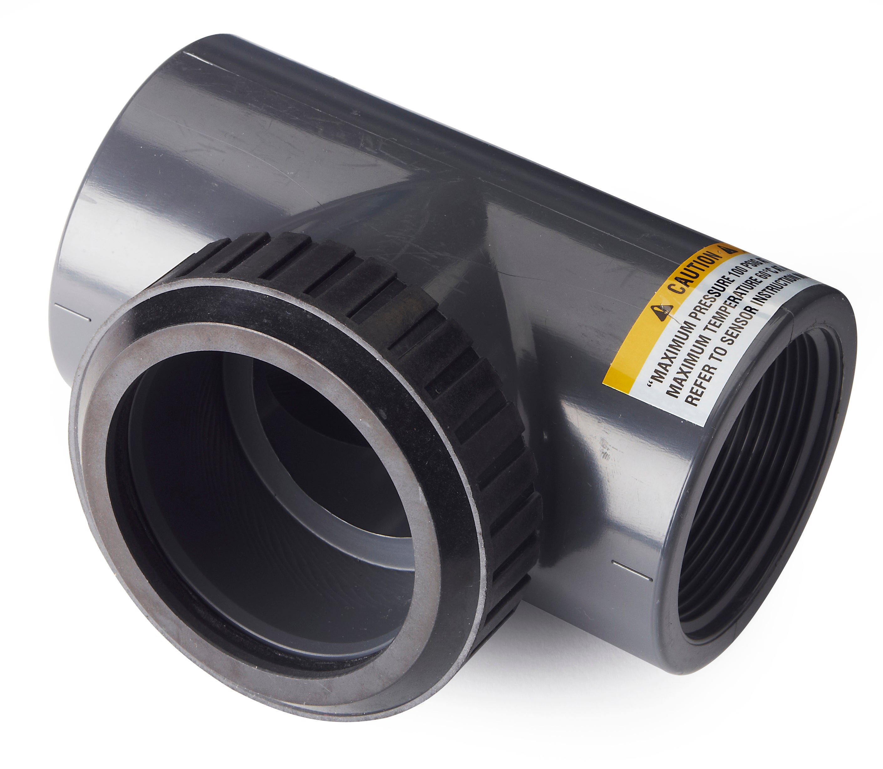 2" PVC Union Mounting Tee, For 1.5 inch pH/ORP sensors, No Junction Box