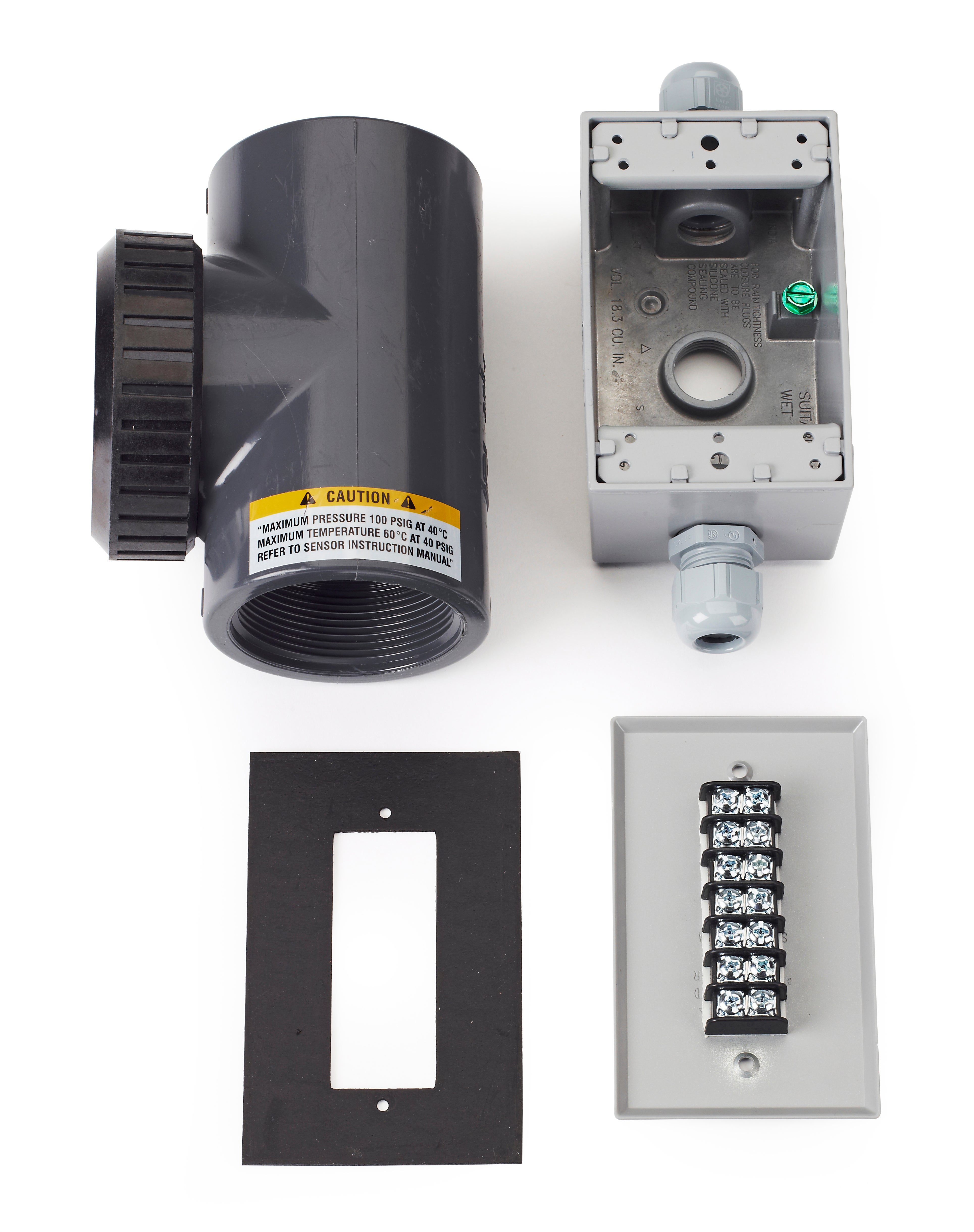 2" PVC Union Mounting Tee, For 1.5 inch pH/ORP sensors