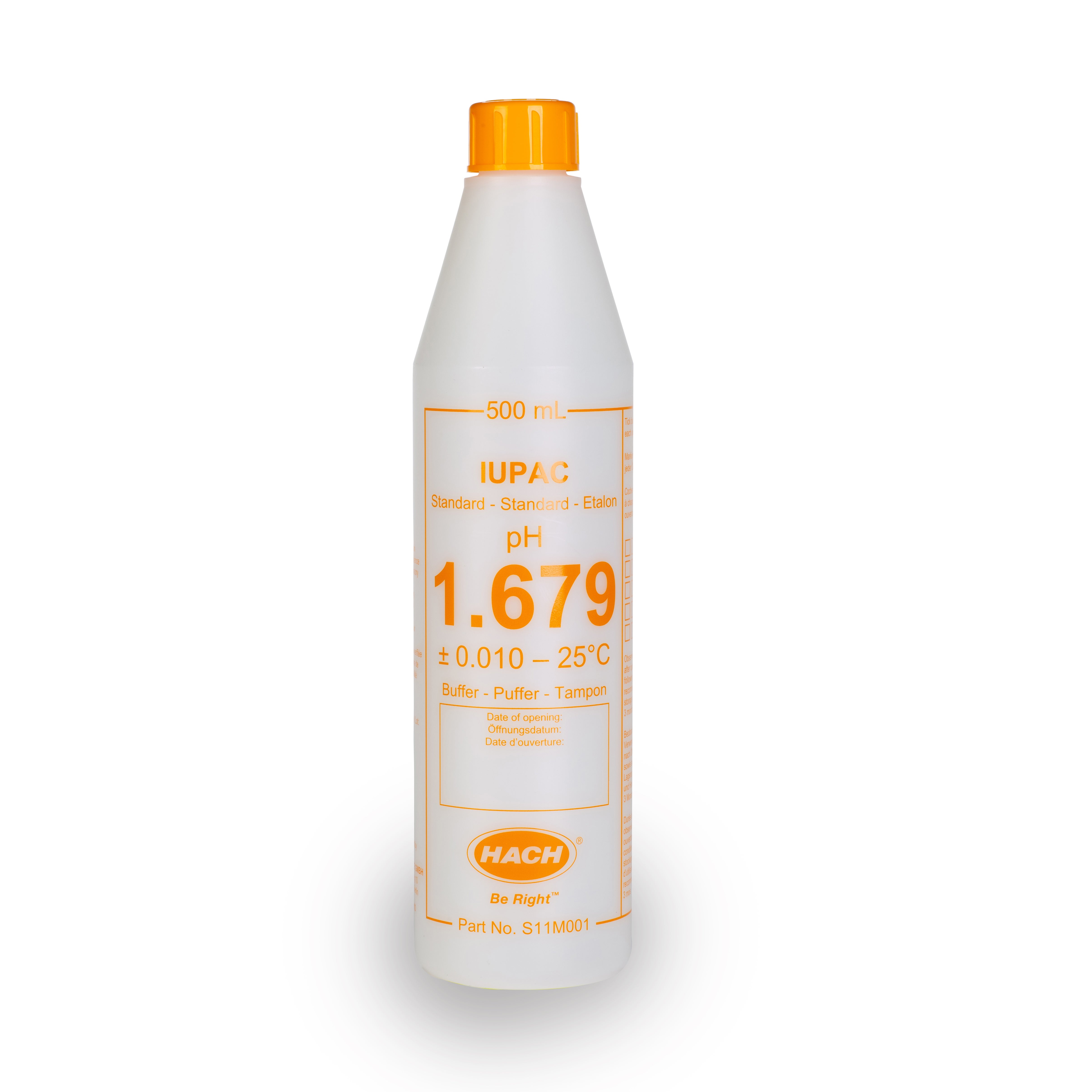 pH 1.679 Certified Reference Material CRM Buffer Standard Solution, IUPAC, 500 mL