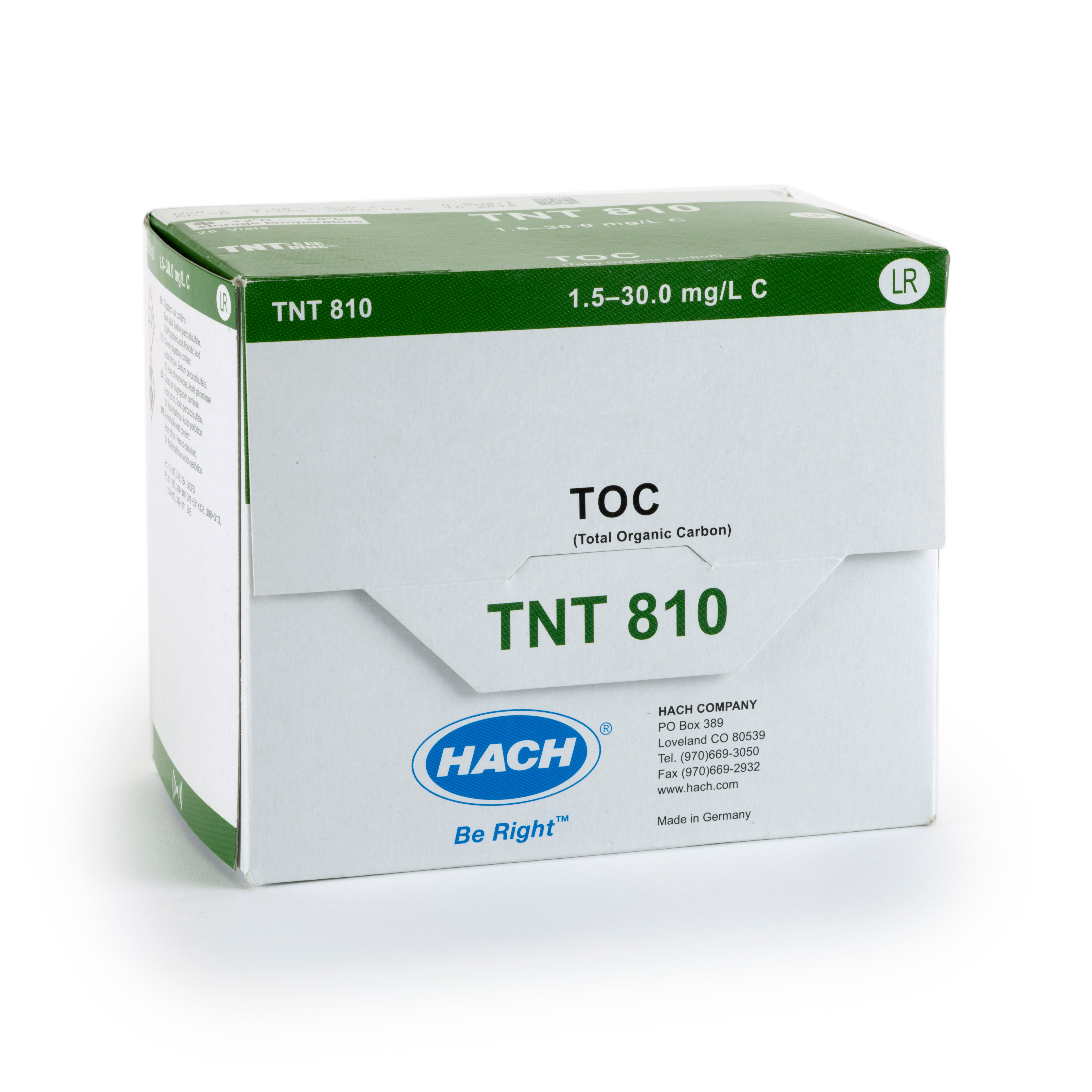 TOC TNTplus Vial Test, LR (1.5-30.0 mg/L C), 25 Tests
