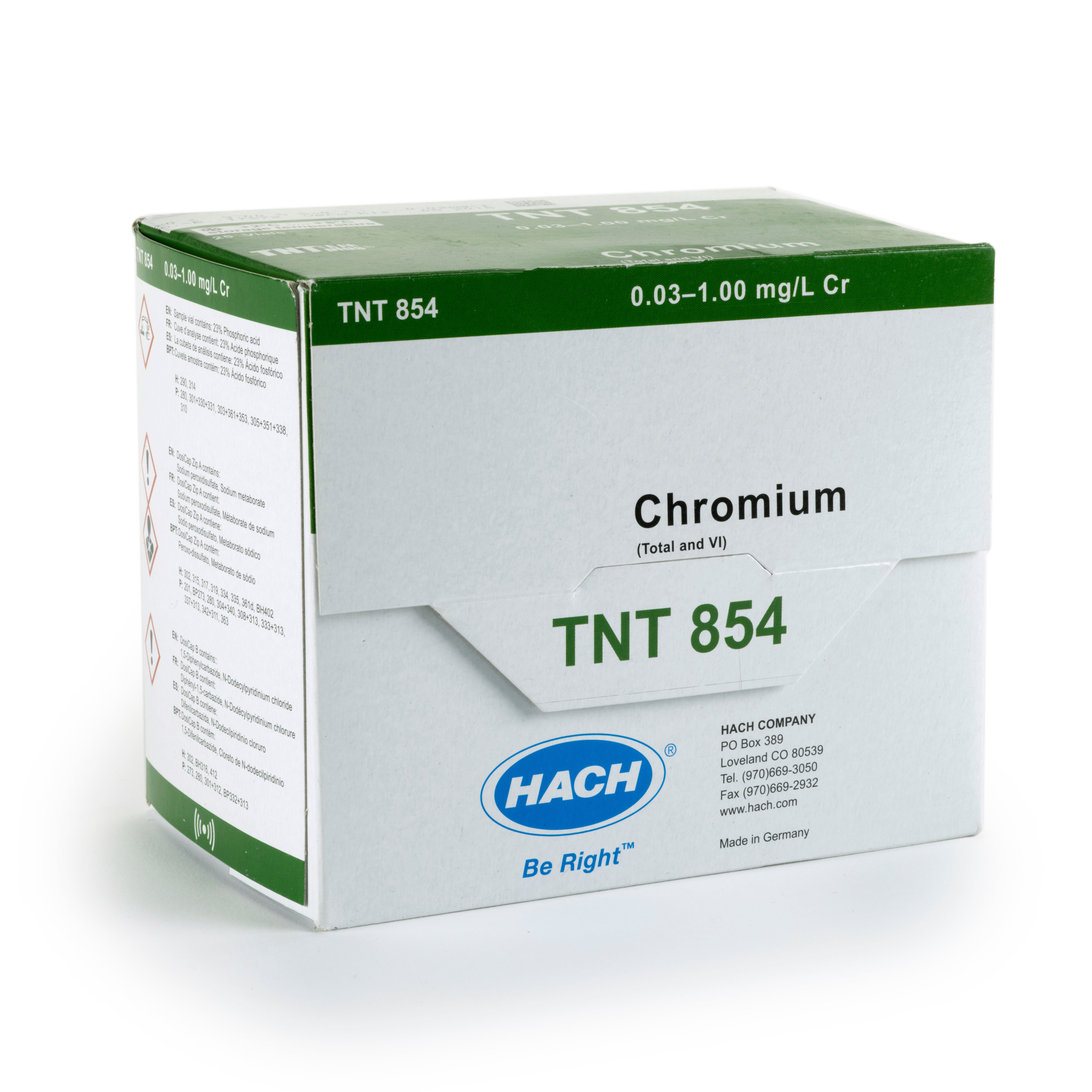Chromium TNTplus Vial Test (0.03-1.00 mg/L Cr), 25 Tests