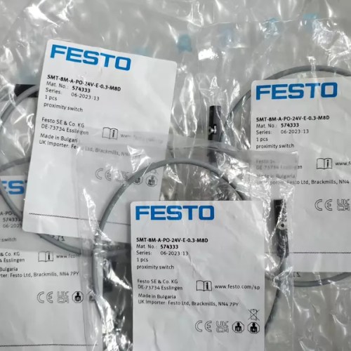 FESTO Pneumatic Component 574333 SMT-8M-A-PO-24V-E-0.3-M8D for Industrial Use