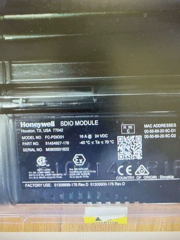 Honeywell SDIO Module FC-PDIO01 - Industrial Data I/O Expansion Device