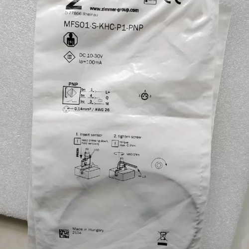 ZIMMER Magnetic Switch Sensor MFS01-S-KHC-P1-PNP for Automation