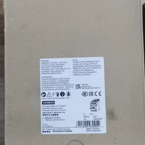 SIEMENS Circuit Breaker 3RV2031-4EB10 Low Voltage Protection